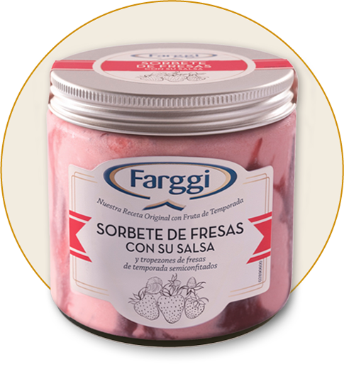 Sorbete Fresas Salsa