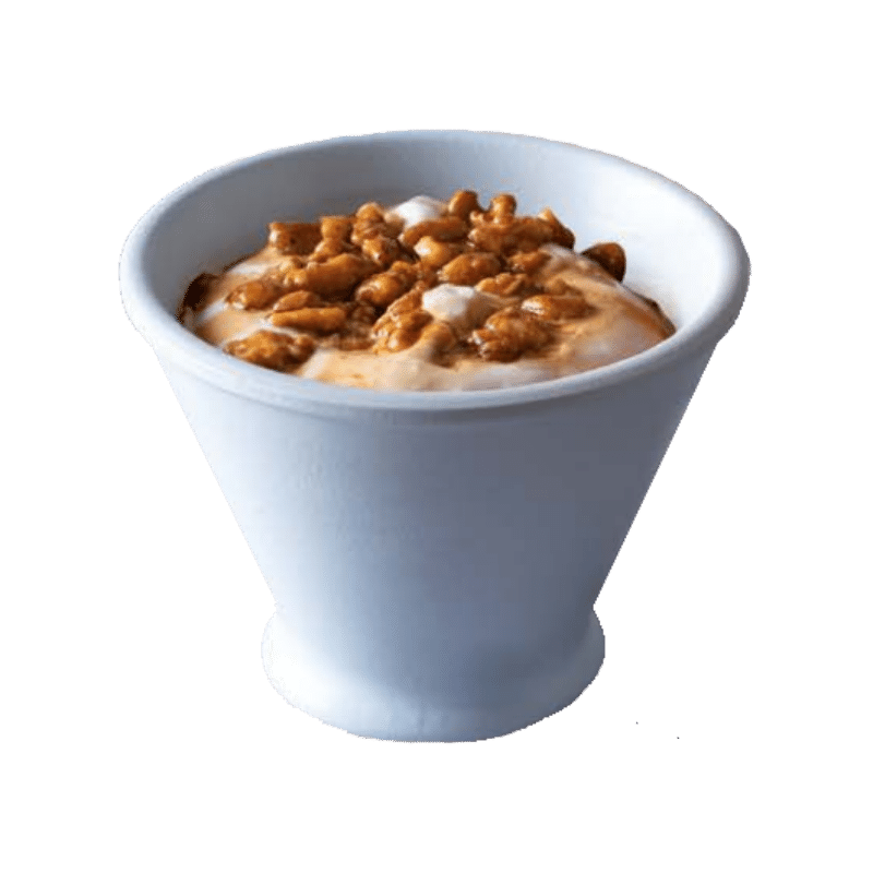 Copa de nata con nueces