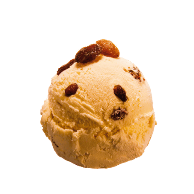 Crema plus de ron con pasas